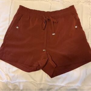 Dynamite Red Flowy Shorts